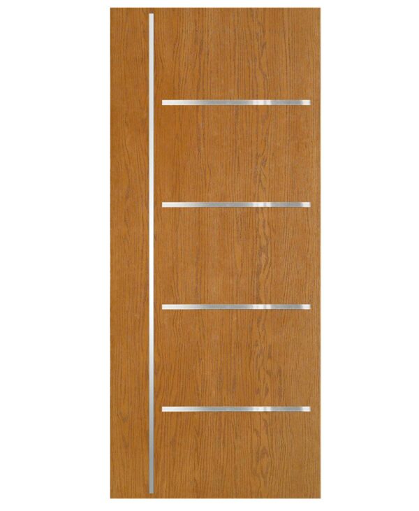 Fiberglass-Oak with Stainless Steel Elements Richersons Door (WGSS04)